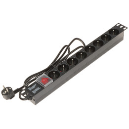 PD-8/R Power Strip / Extension Cord 8 Outlets, 1.5m Cable