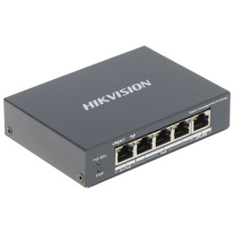 Hikvision DS-3E0505HP-E Conmutador PoE Gigabit no administrado de 4 puertos