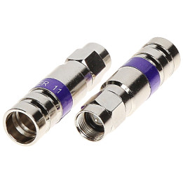 Conector tipo F de compresión F/ZAC-TRISET-11/MSR para cable coaxial