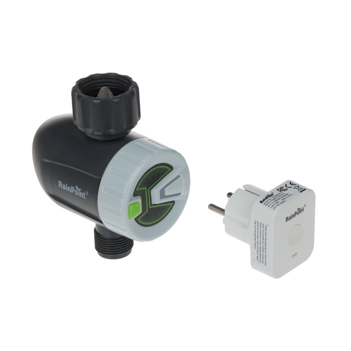 RainPoint TTV102B+TWG009BW Inteligentny timer zaworu nawadniającego z koncentratorem Wi-Fi, kompatybilny z Tuya