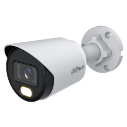 DAHUA HAC-HFW1239T-A-LED-0280B-S3 Caméra Bullet analogique couleur 2 MP, 4 en 1 (AHD/TVI/CVI/CVBS), objectif 2,8 mm, lumière bla