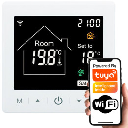 Thermostat WiFi Tuya normalement fermé 3A blanc RT TR048