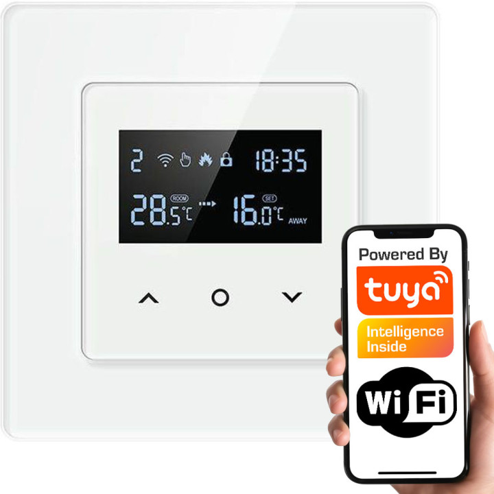 Psmart Smart Thermostat NO 3A White RM WiFi TUYA