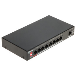 DAHUA PFS3009-8ET1GT-96-V2 8-Port PoE Switch, 96W Budget, 1 Uplink