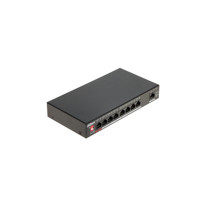 DAHUA PFS3009-8ET1GT-96-V2 8-Port PoE Switch, 96W Budget, 1 Uplink
