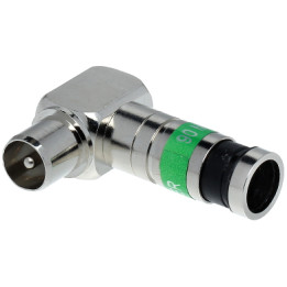 Conector de alimentación IEC C13 en ángulo IEC-WK/ZAC-TRI113, blanco