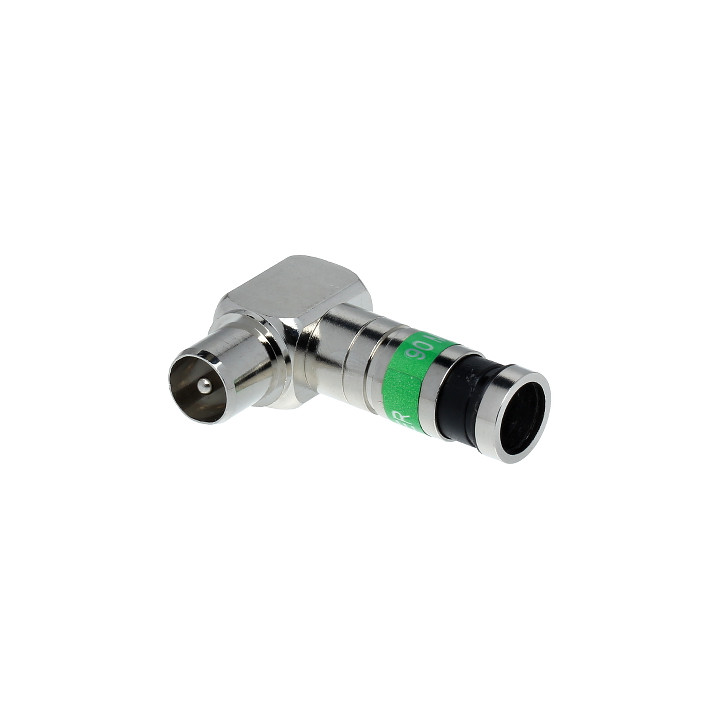 Conector de alimentación IEC C13 en ángulo IEC-WK/ZAC-TRI113, blanco