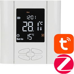Thermostat intelligent Tuya, alimenté par batterie, montage en surface, 5A, sans ZigBee 3.0