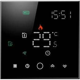 Thermostat WiFi intelligent Tuya 16A noir série PS
