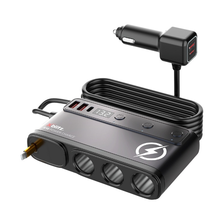 Xblitz XB-R10 Car Charger with USB-C Port – Universal Vehicle Power Adapter