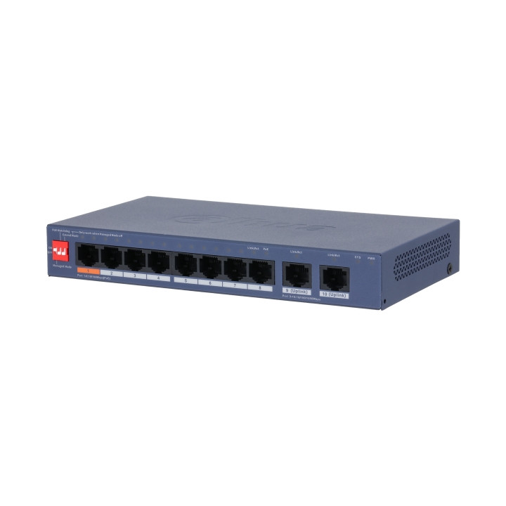 DAHUA CS4010-8ET2GT-60 8-Port PoE Switch 60W Budget 2 Gigabit Uplink Unmanaged