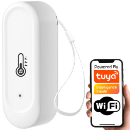 Tuya Outdoor WiFi Temperature and Humidity Sensor IP65 White 5906203624065
