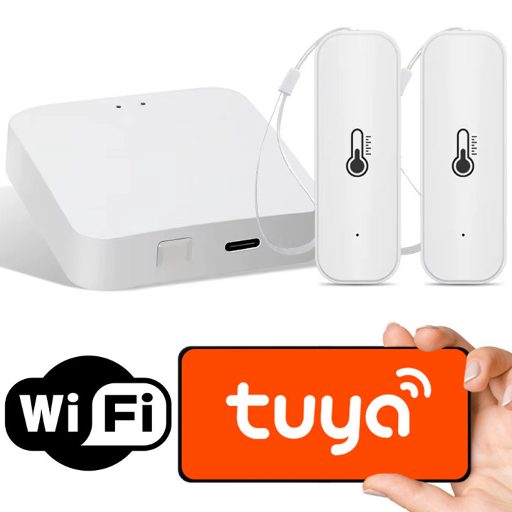 Tuya Smart Temperature and Humidity Sensor Set WiFi 2.4 GHz