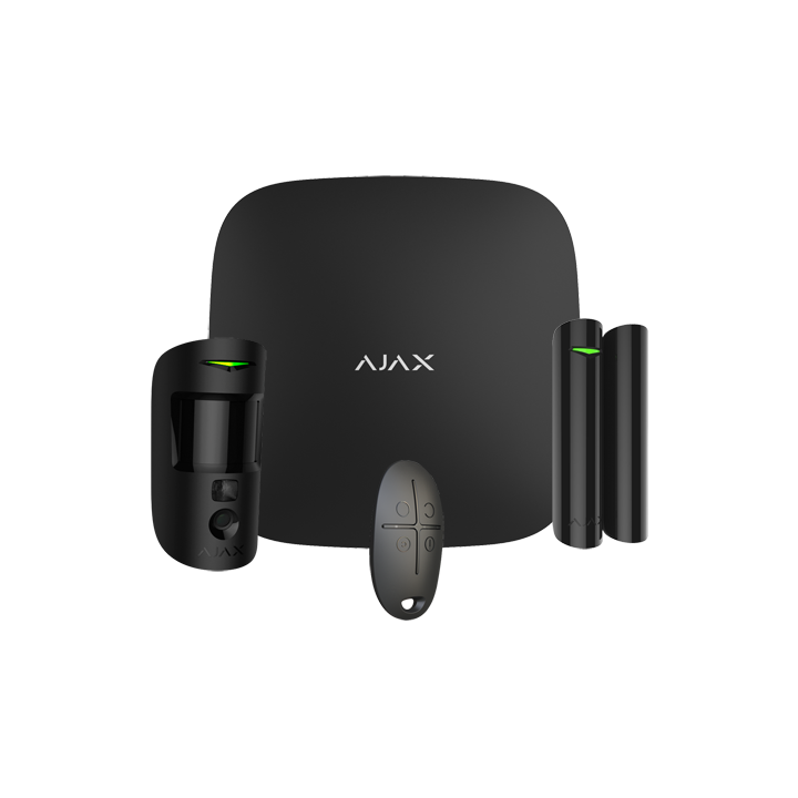 AJAX AJ-STARTERKITPLUS-CAM-B Smart Home Starter Kit with Wi-Fi Camera