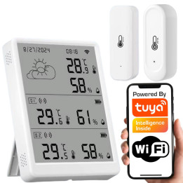 Tuya Smart Weather Station with Indoor & Outdoor Sensors WiFi