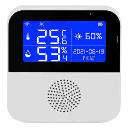 Tuya WiFi Temperature Humidity Light Sensor with LCD Display and External Probe 5904496827903