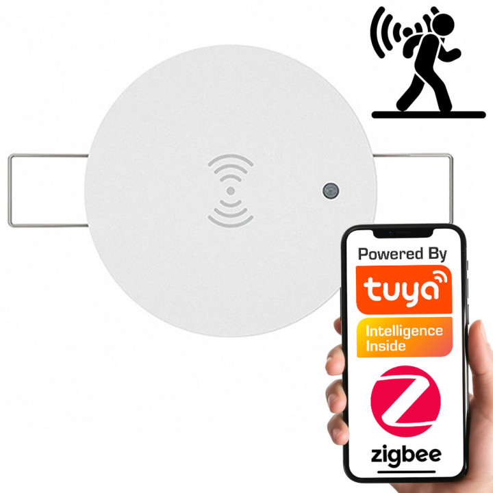 Tuya 24GHz Recessed Ceiling Motion & Light Sensor ZigBee