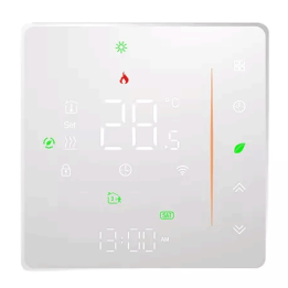 Thermostat intelligent Tuya TRZ065, panneau tactile ZigBee blanc