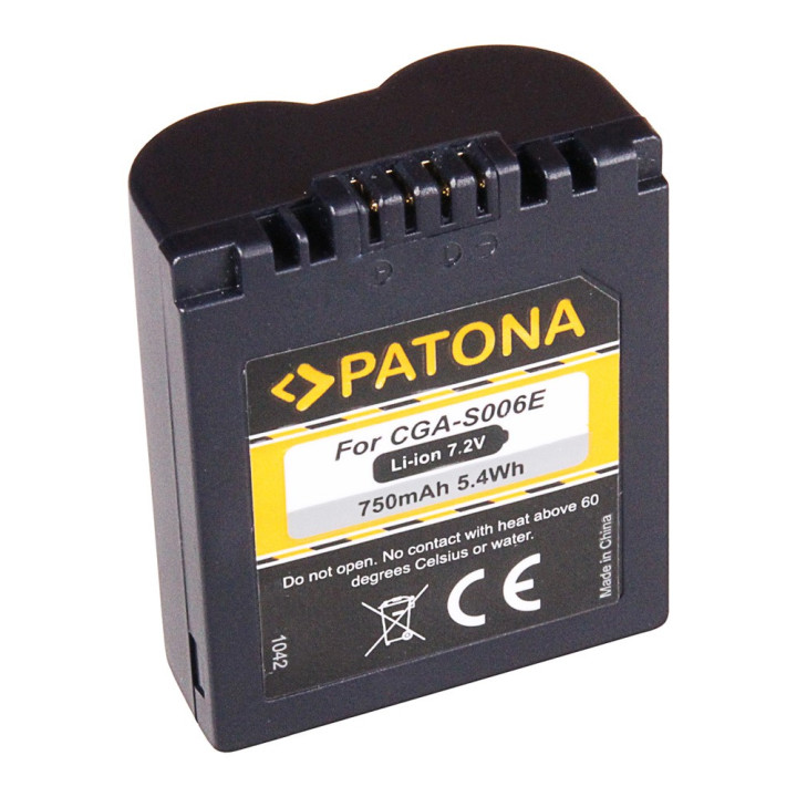 Patona Battery Panasonic CGA-S006E 750mAh Li-Ion