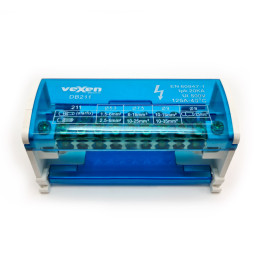 Bloc de distribution 2x11, 125A/500V