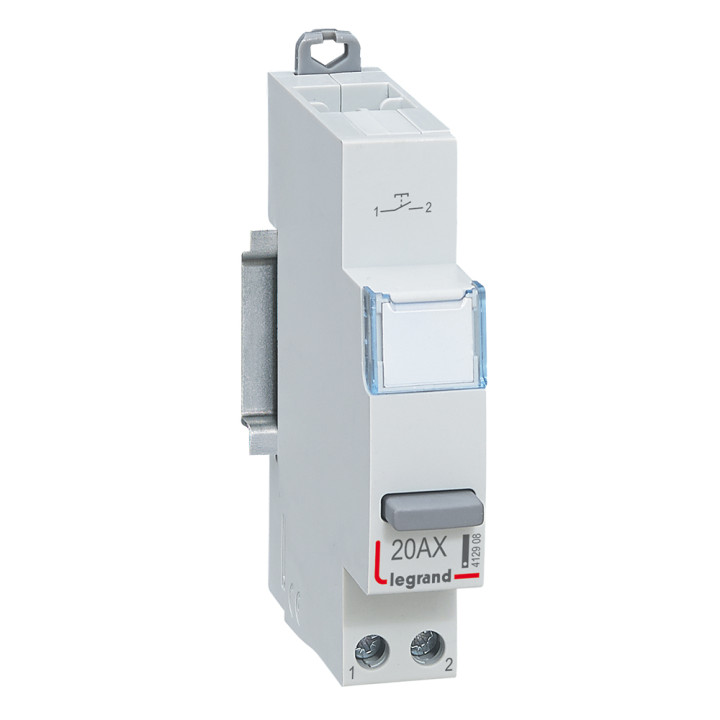 Push-button single-function - 20 A - 250 V - 1 NO