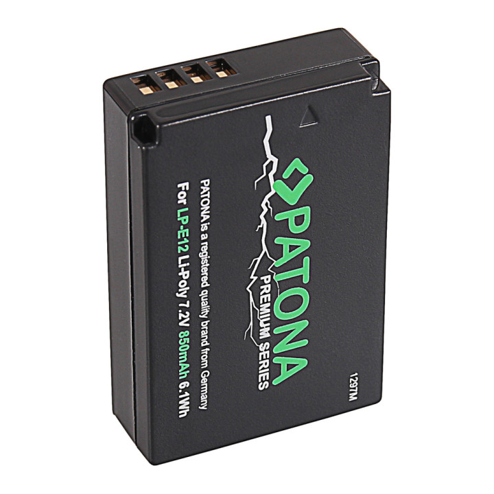 Patona PT1297 Premium Li-ion Battery for Canon LP-E12 850mAh