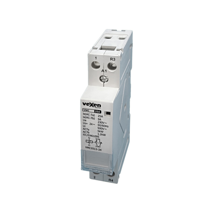 Contacteur modulaire VMC2511-24 1NO, 1NC, 25A, AC24V