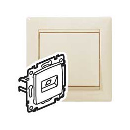 Информационная розетка Valena RJ45 Cat.6 слоновая кость