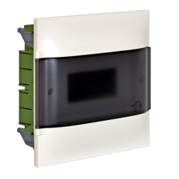 LEGRAND ARMOIRE AFFLEURANTE 1X6M PORTE FUMÉE BORNIER E+N POUR MUR SÈCHE