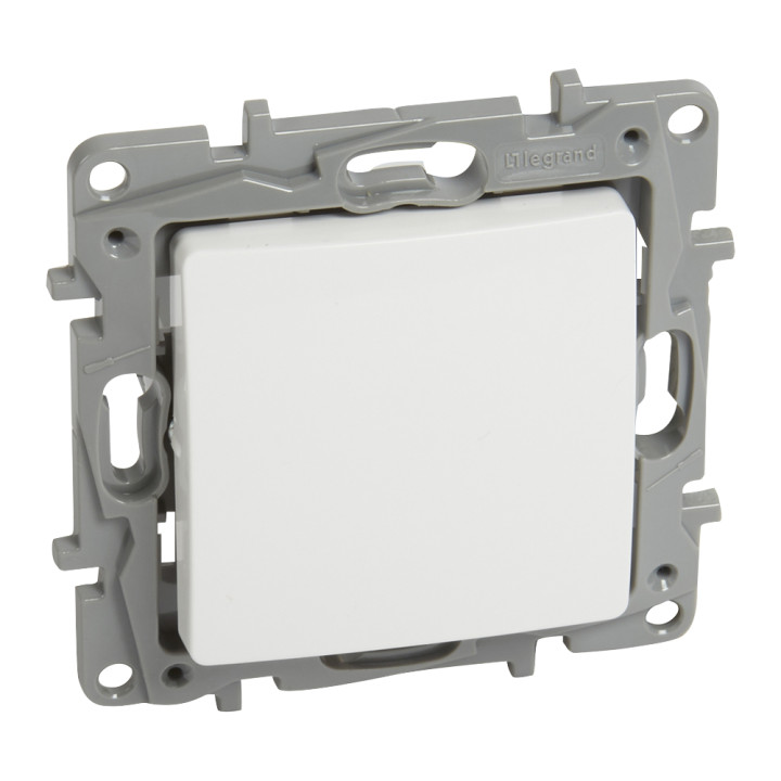 Deviatore Niloe - 1 posto - 10 AX - 250 V - terminali automatici - bianco