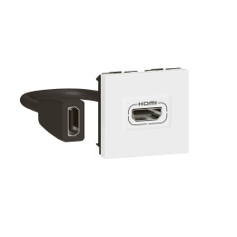 Presa HDMI preterminata 2 moduli Mosaico bianco