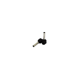 Manchon isolé double extrémité 1,5mm2/12mm, noir, 100 pcs