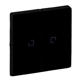 BASCULE POUR INTERRUPTEUR LUMINEUX 2 POINTS NOIR MAT VALENA LIFE