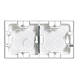 Surface mounting box Niloe - 2 gang - white