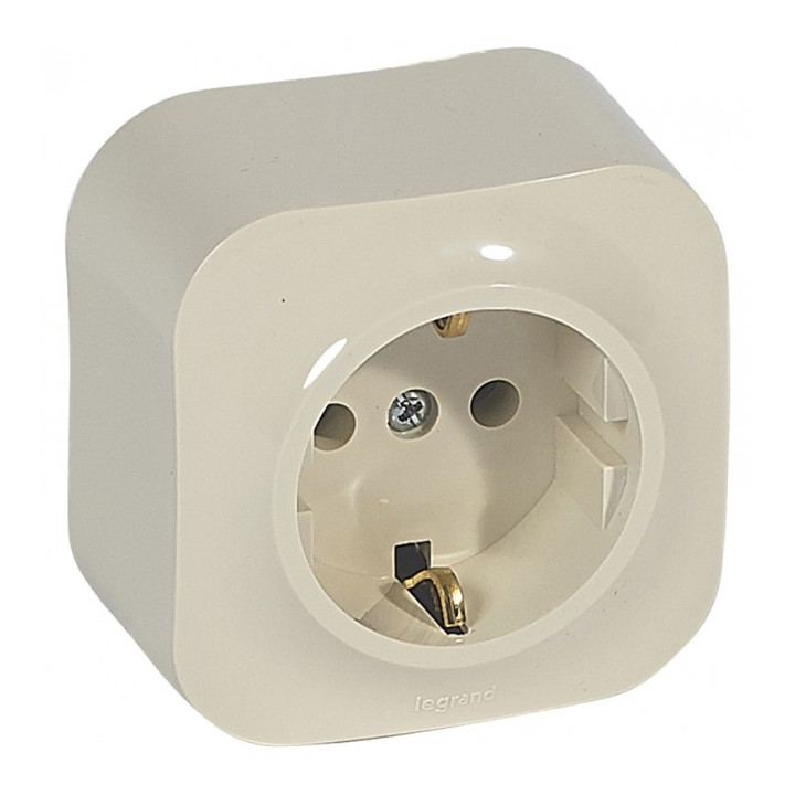 German std socket 2P+E Forix - with shutters - IP 2X - 16 A - 250 V - ivory