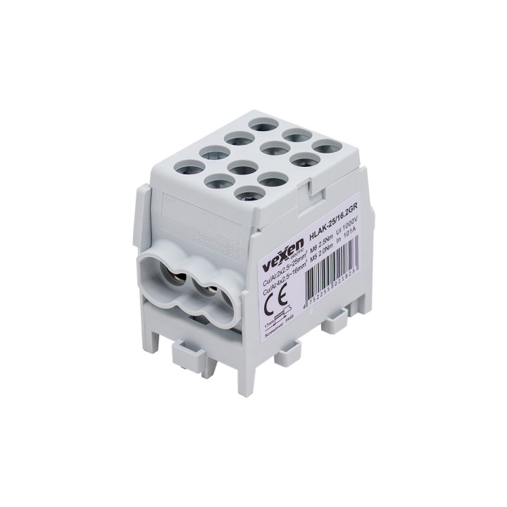 Borne HLAK Al/CU 2x25-4x16mm - gris