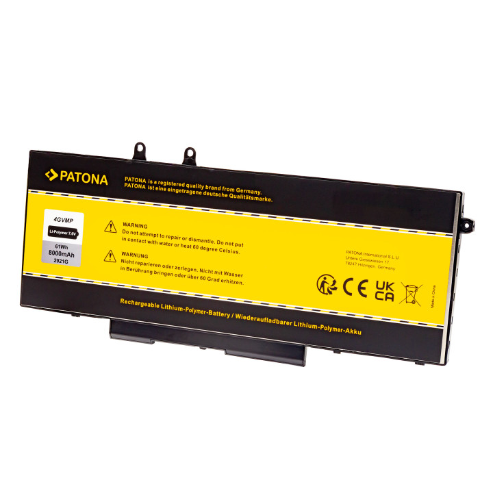 Patona PT2921 Battery for Dell Latitude 5400/5410/5510 8000mAh Li-Pol 7.6V