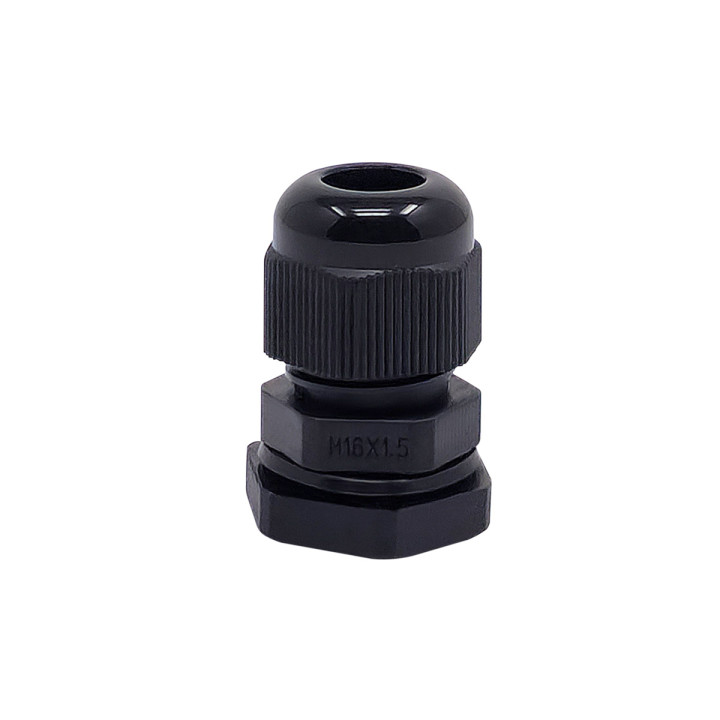 M16-Kabelverschraubung aus schwarzem Kunststoff, IP68, 4–8 mm