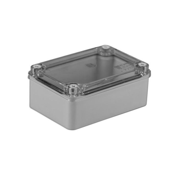 S-BOX box surface mounting IP65 120x 80 x50mm transparent cover grey