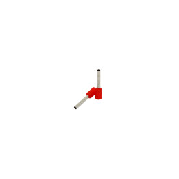 Manchon d'extrémité isolé 1mm2/8mm, rouge, 100 pcs