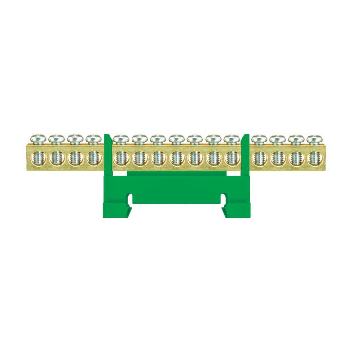 Клемма зеленая 15x16mm2 на DIN рейку