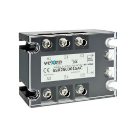 Solid state relay 3NO, 15A, 80-250VAC