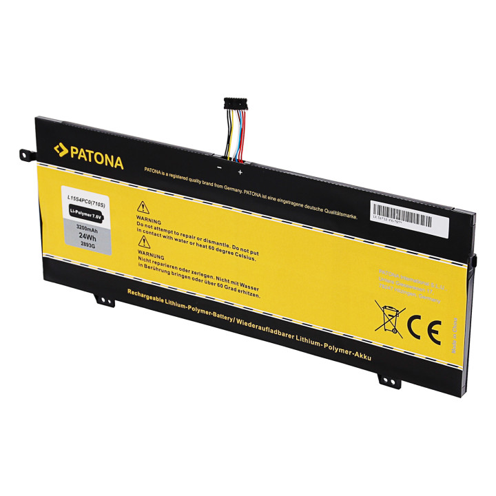 Patona PT2893 Laptop Battery for Lenovo Ideapad 710S/Xiaoxin Air 13 3200mAh Li-ion 7.6V L15S4PC0