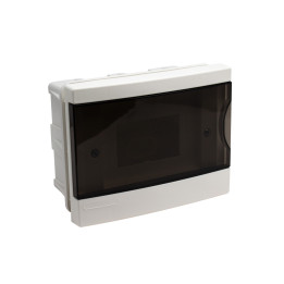Coffret encastré 6 modules avec porte transparente