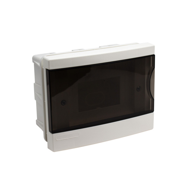 Coffret encastré 6 modules avec porte transparente