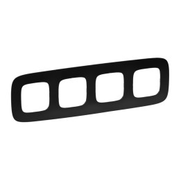 Plaque Valena Allure - 4 postes - noir mat