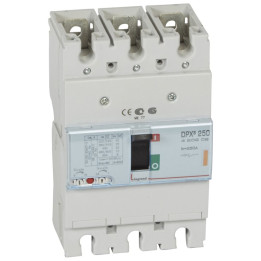 Disjoncteur à déclenchement magnéto-thermique DPX3 250, 3 pôles 250A et pouvoir de coupure 25kA