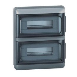 Armoire Plexo 24 modules en saillie IP65 IK07 avec borniers PE+N