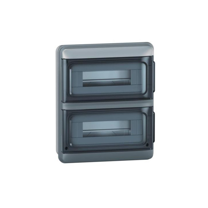 Armoire Plexo 24 modules en saillie IP65 IK07 avec borniers PE+N