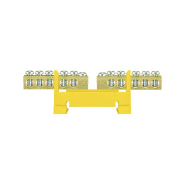 Clamp yellow 2x5x16mm2 DIN rail